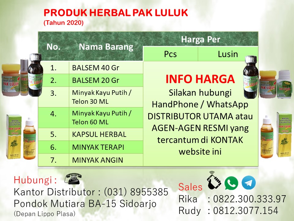 price list balsem 2020